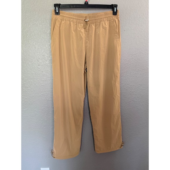 Greyson Clothiers Pants - Greyson Women's Wind Performance Jogger L Pants Tan Elastic Adjustable Waist